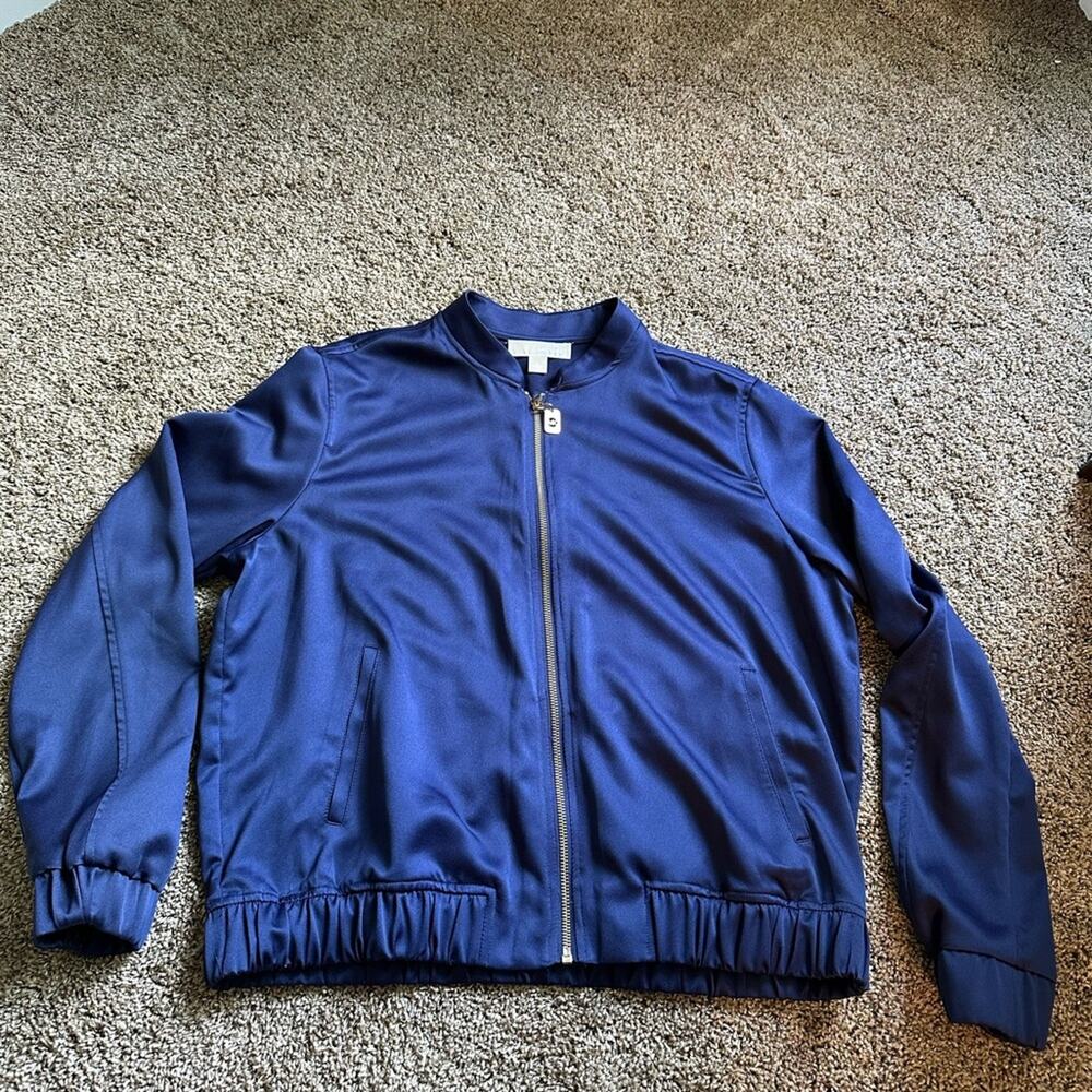 Michael Kors Deep Blue Jacket with Gold Accents